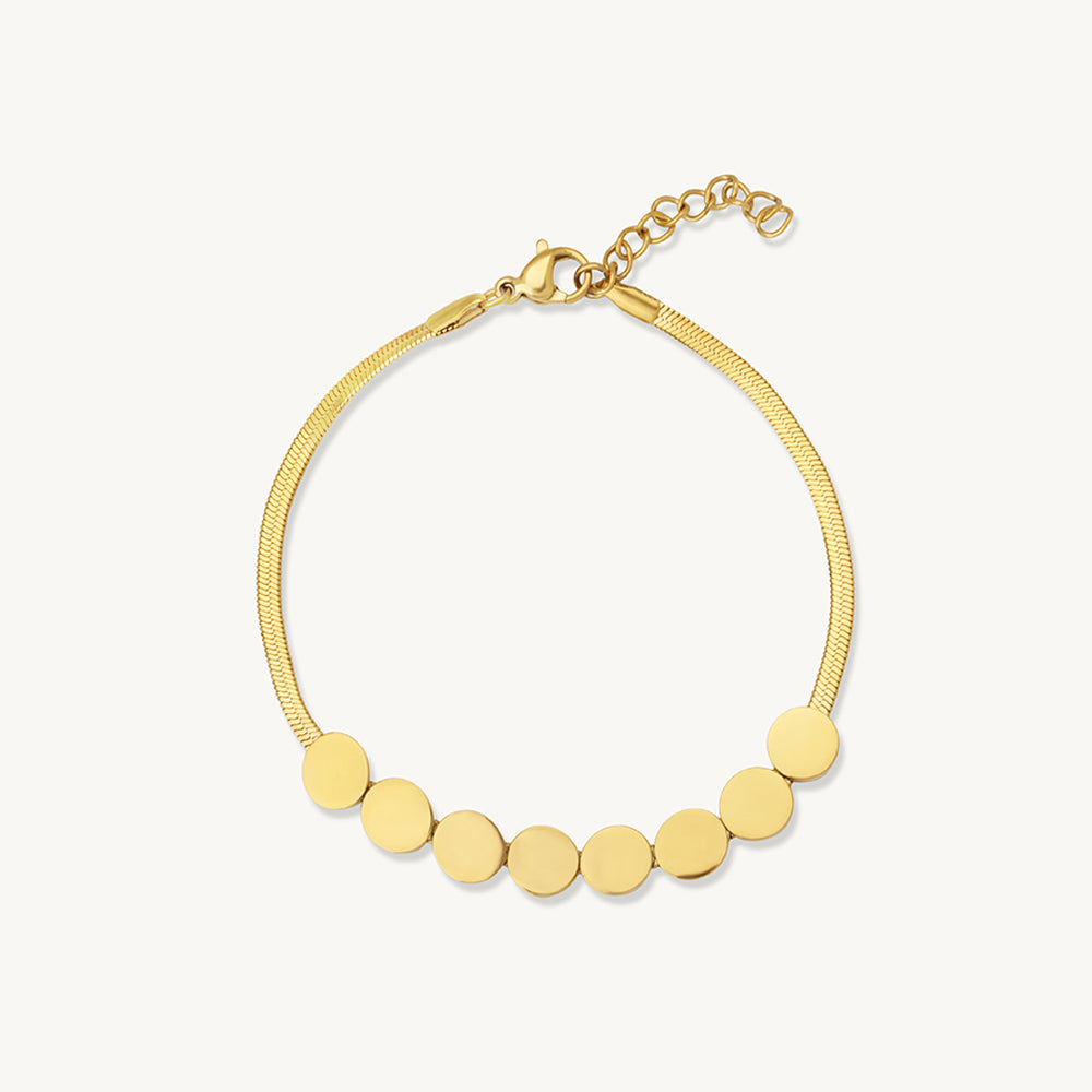 Linked Disc Chain Bracelet