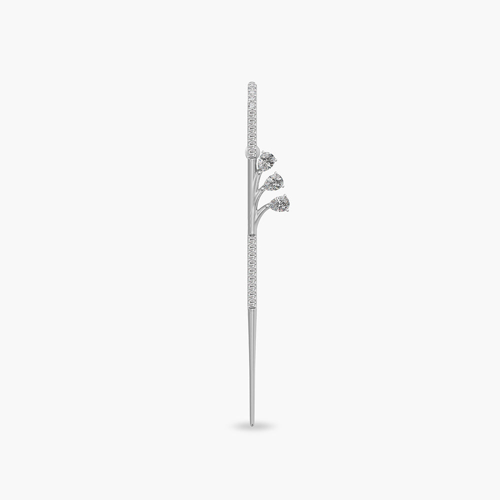 Sleek Glow 925 Silver Crawler Hook Earring