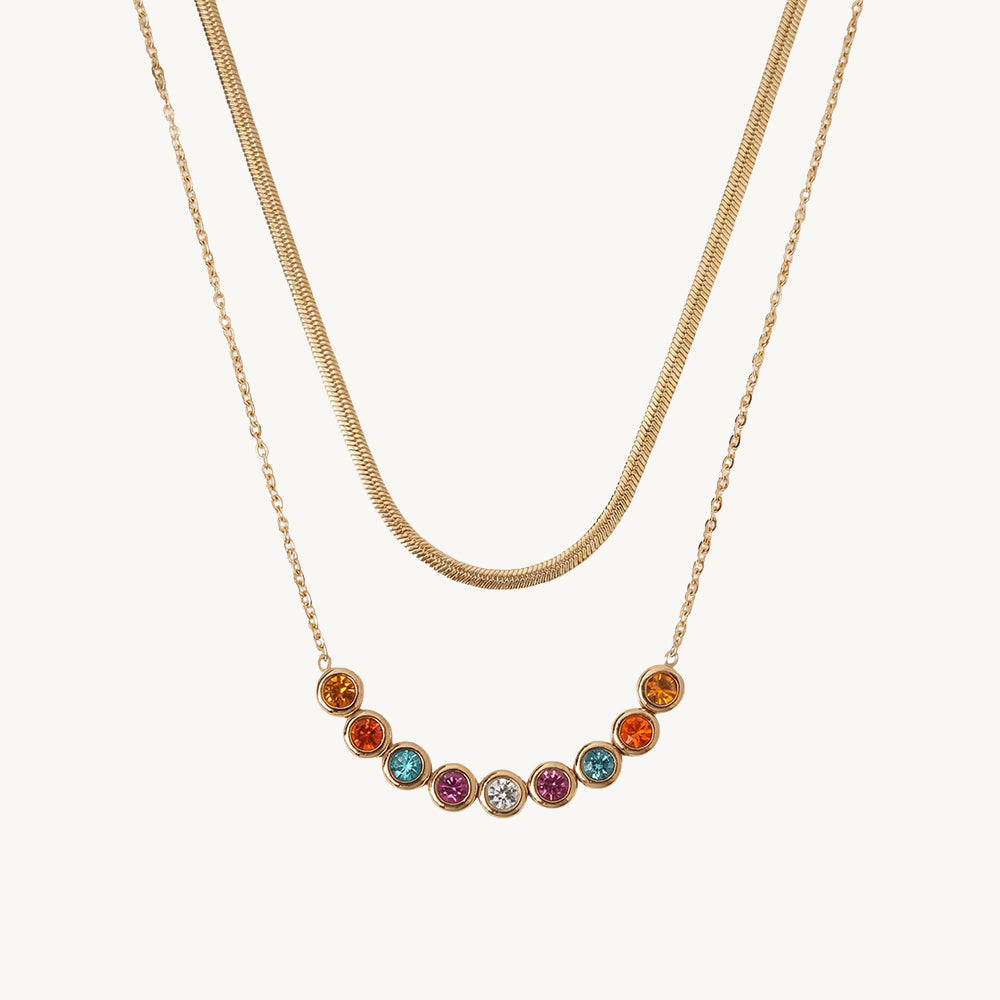 Vibrant Colour Pop Layer Necklace