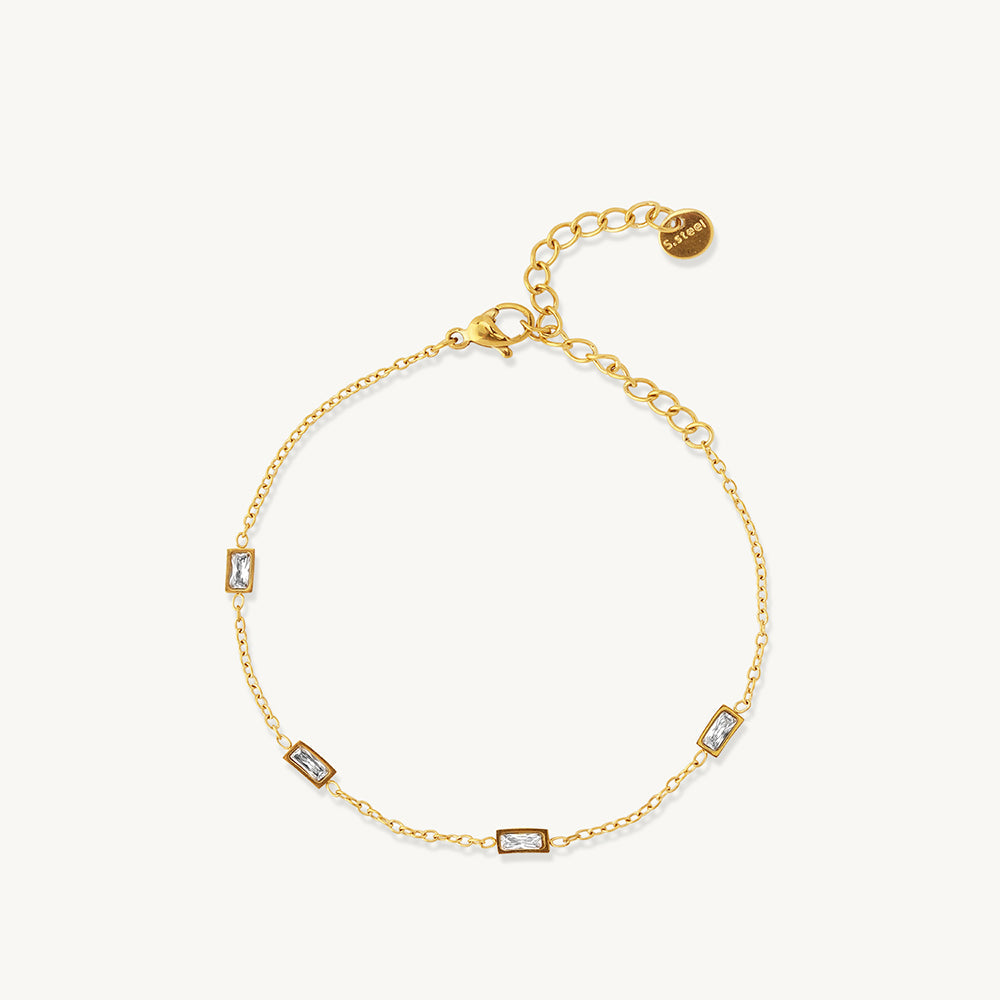 Baguette Crystal Station Bracelet