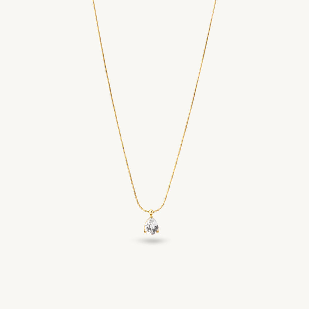 Pear Glow Charm Pendant Necklace