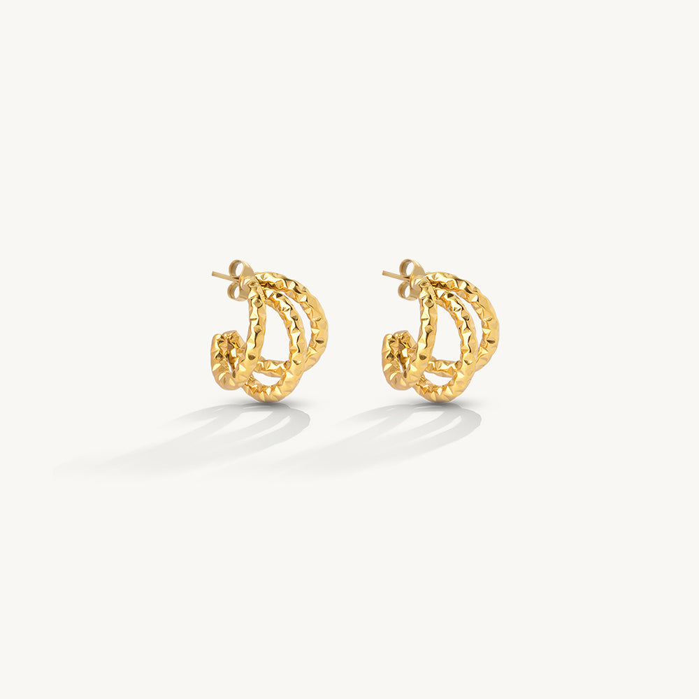 Artistic Twist Hoop Earrings