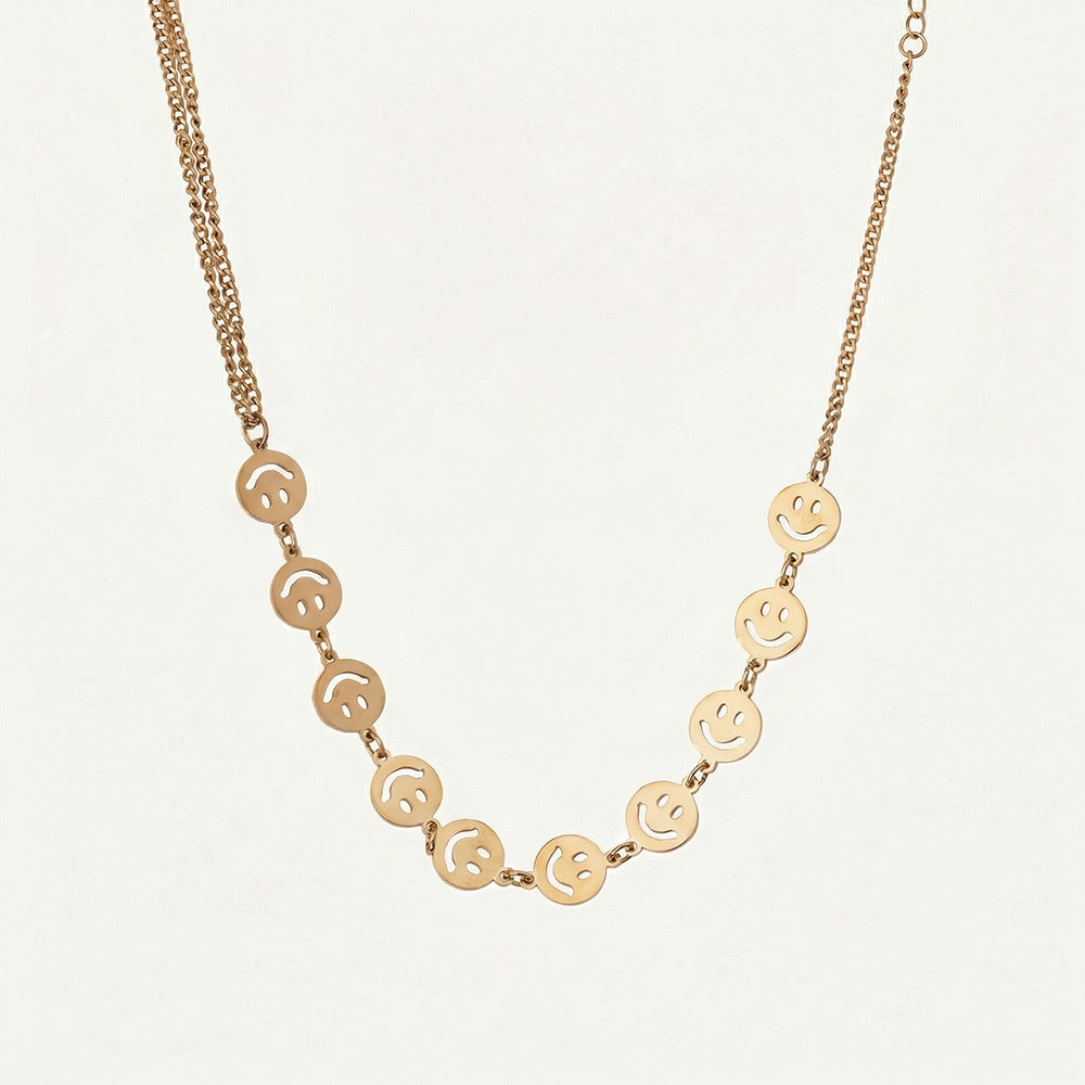 Forever Smiley Linked Necklace