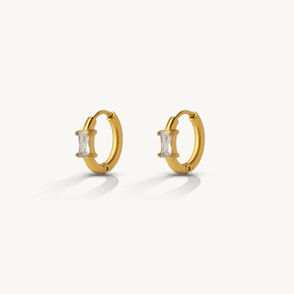 Crystal Huggie Earrings