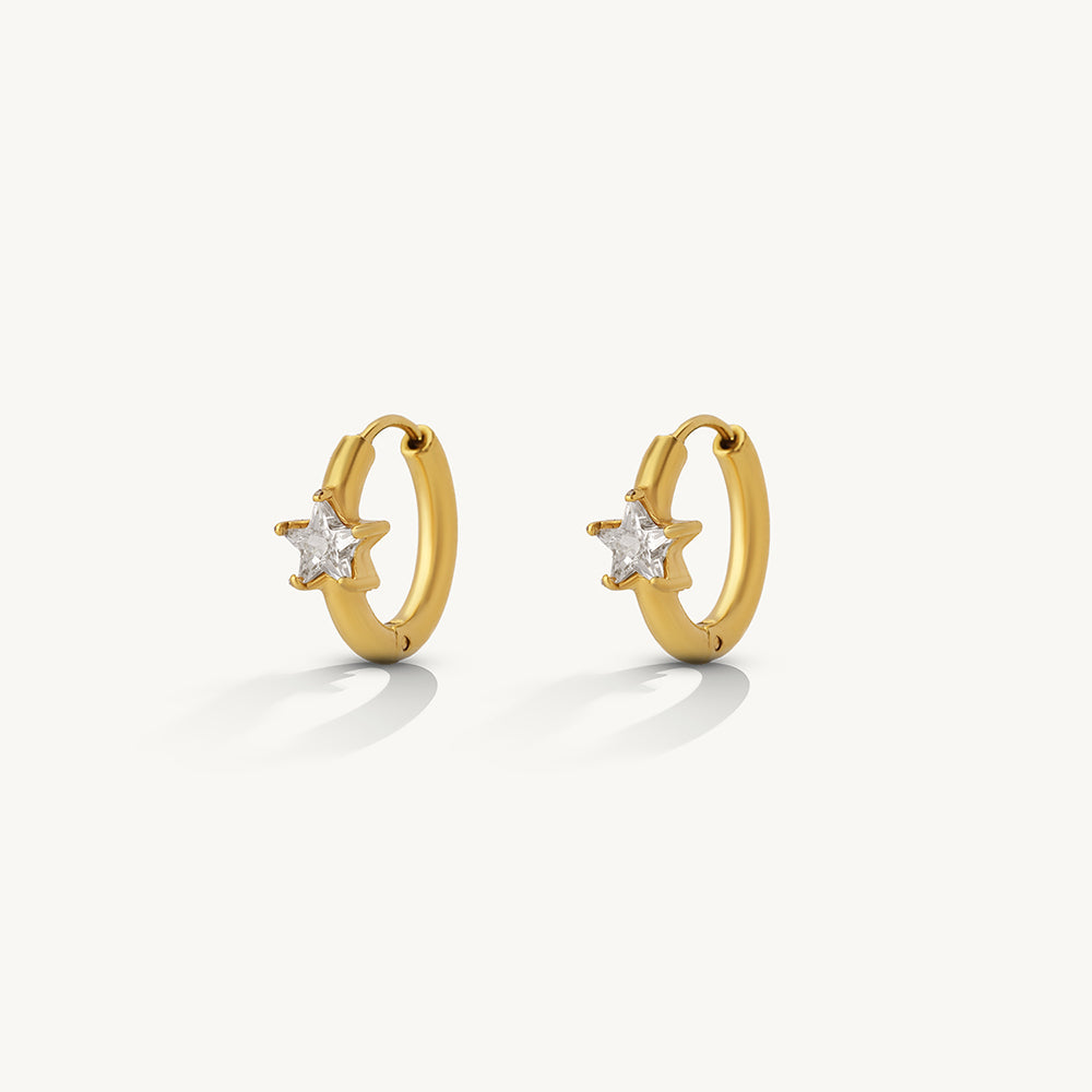 Starburst Crystal Hoops