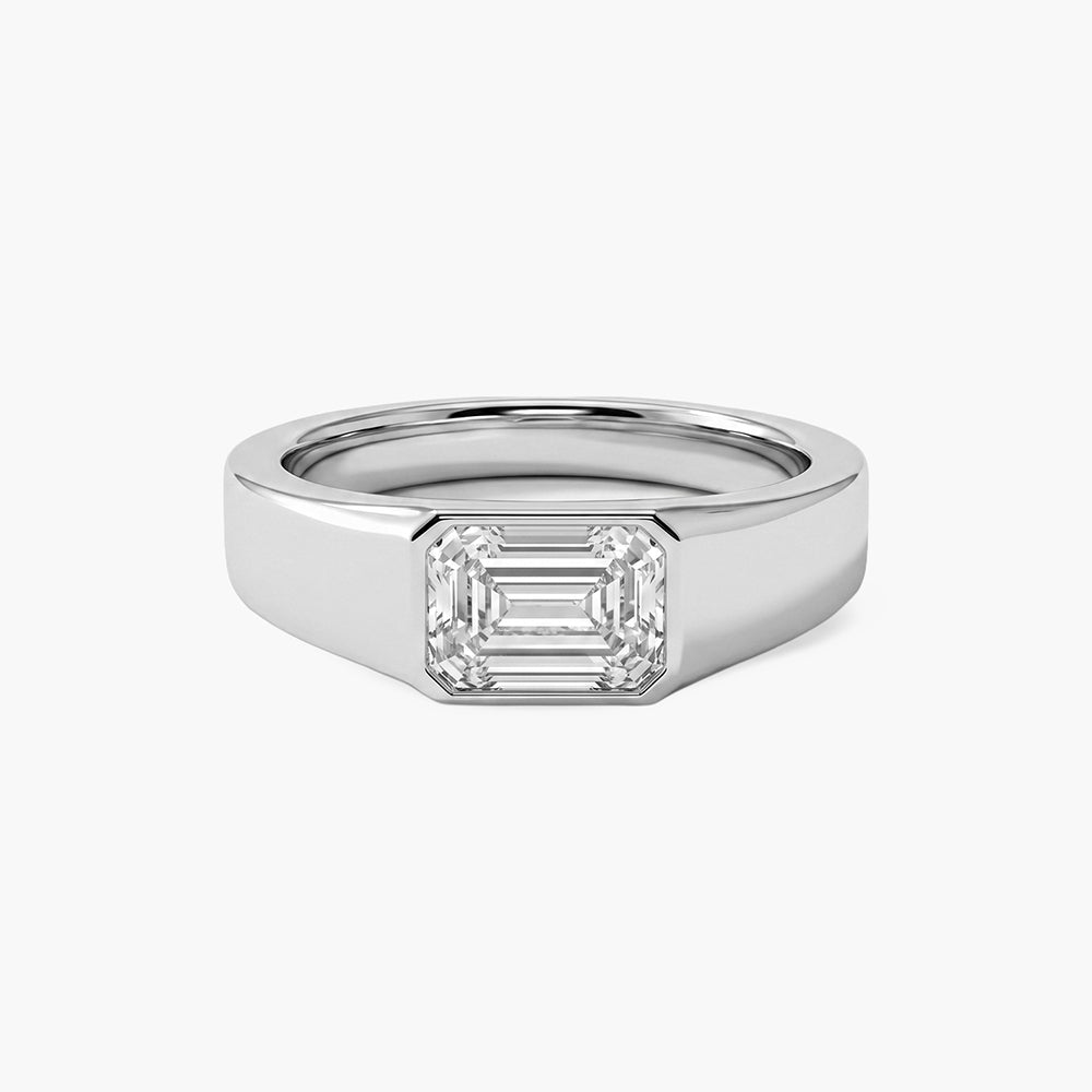 Rectangular Forever Vow Men's 925 Silver Ring
