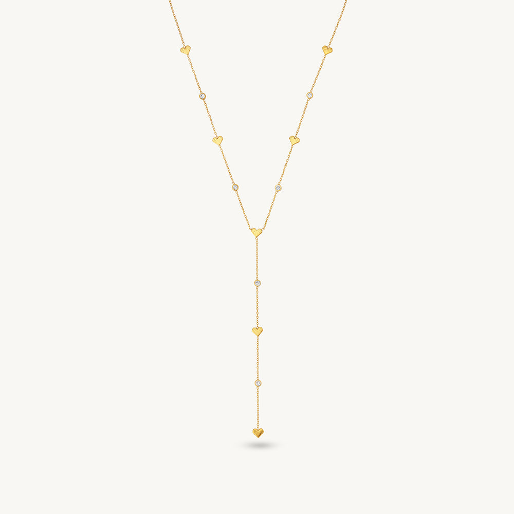 Linear Spark Lariat Necklace