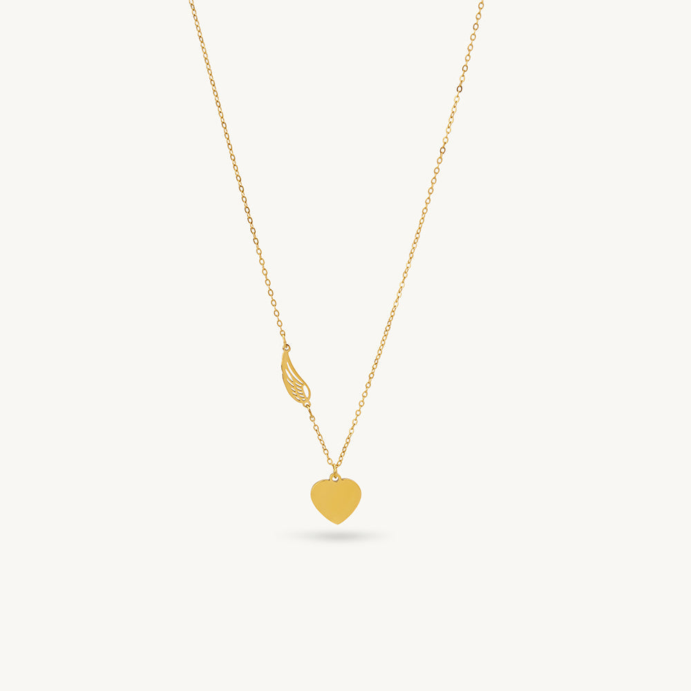 Sleek Cupid Heart Pendant Necklace