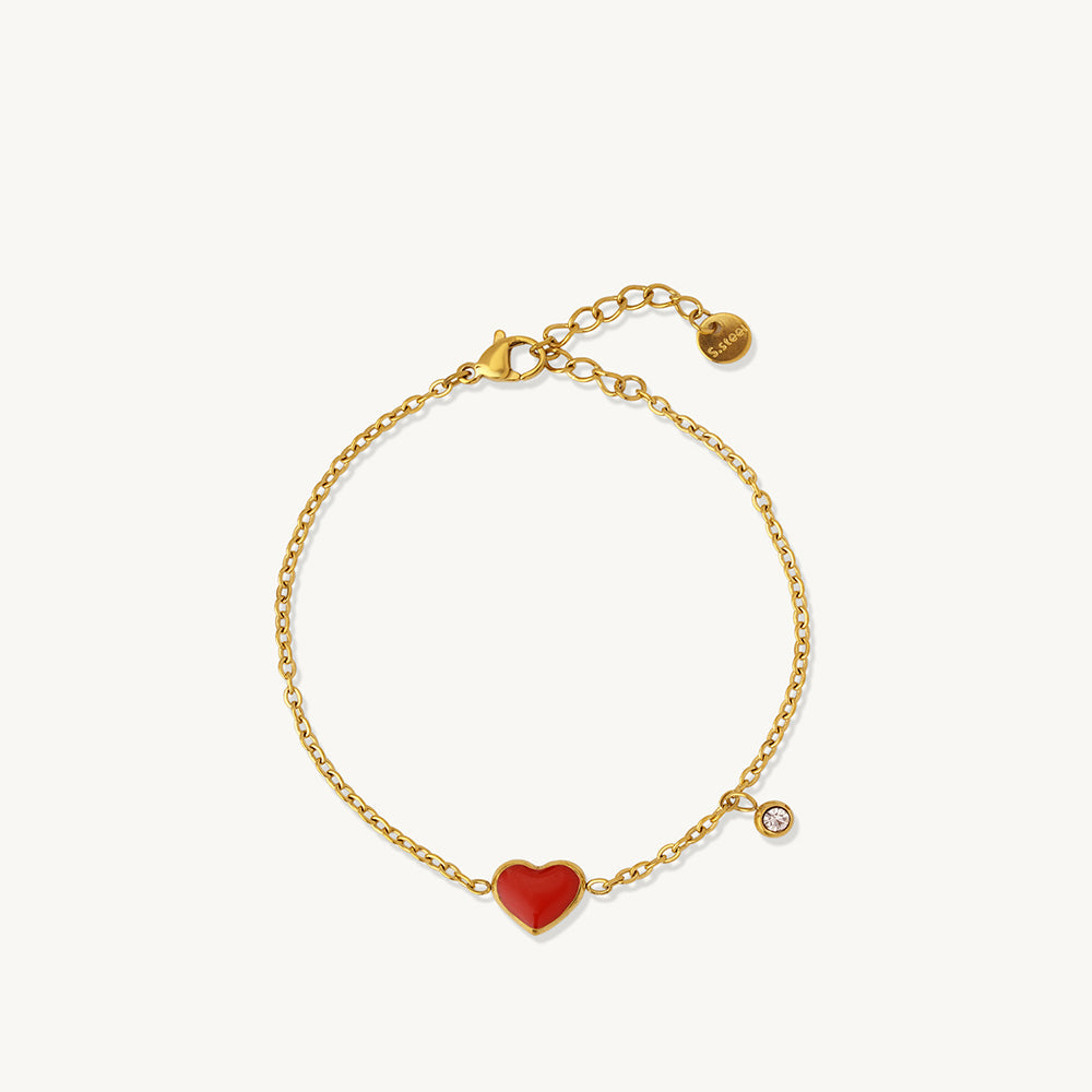 Crimson Heart Bracelet