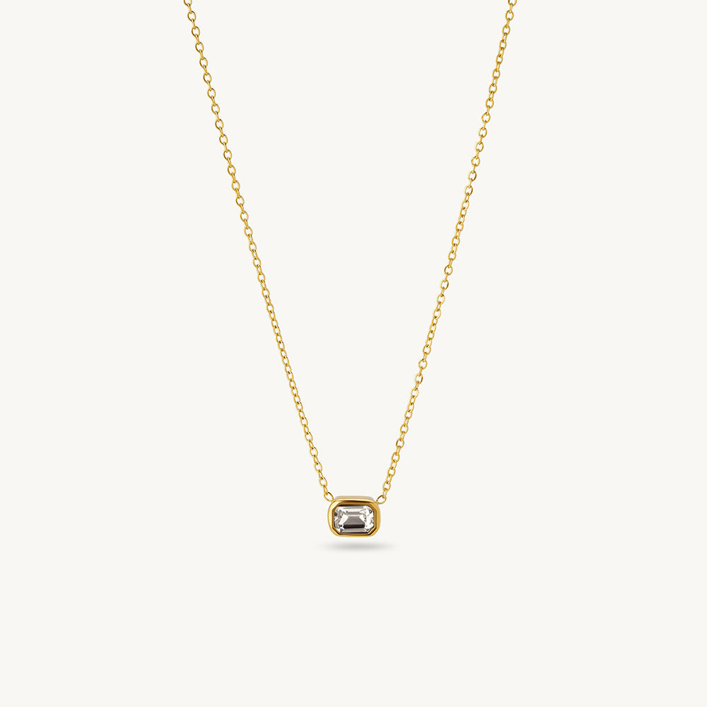Auric Square Pendant Necklace