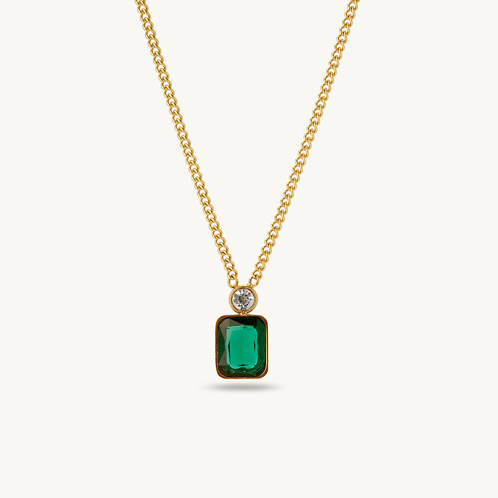 Celestial Emerald Pendant Necklace