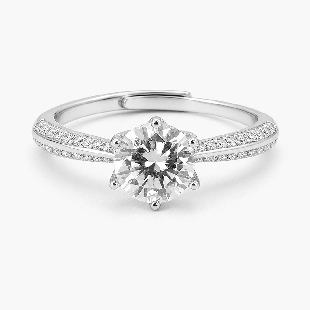 Sparkling Solitaire 925 Sterling Silver Ring