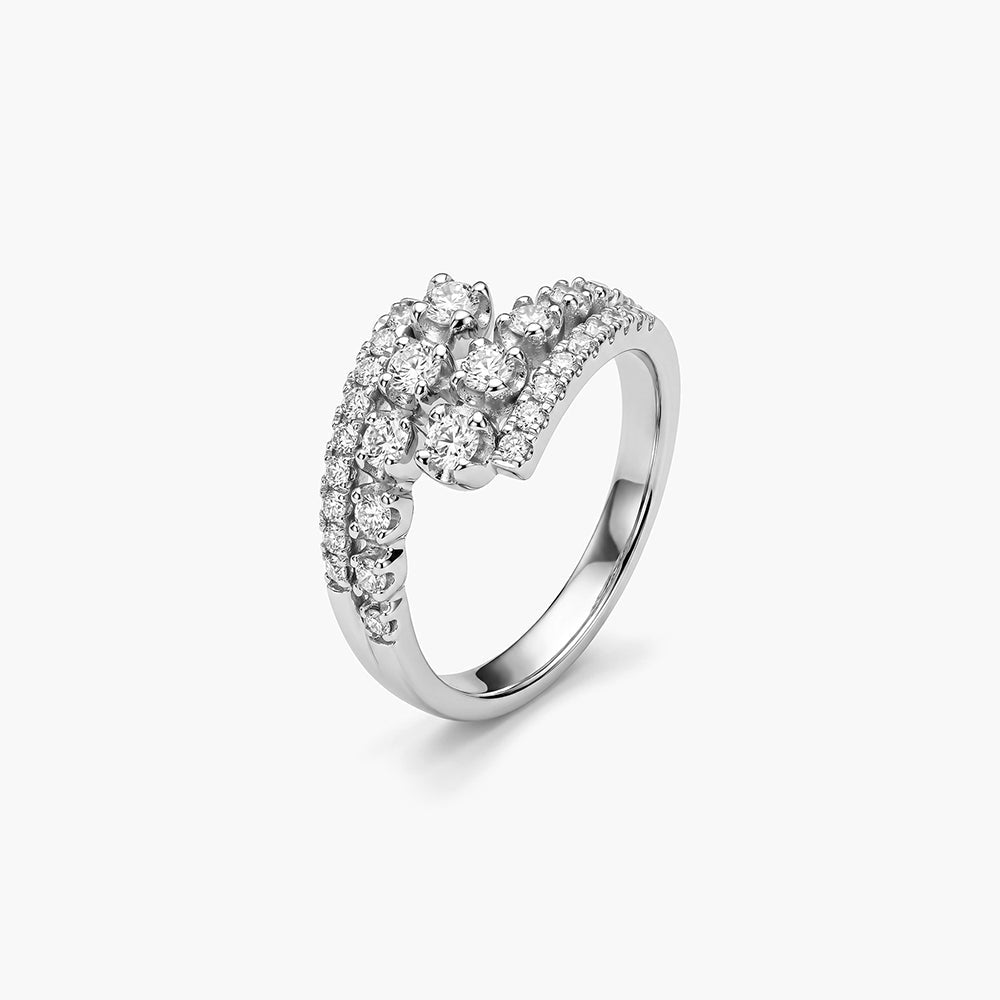 Open Band Multi-Row 925 Sterling Silver Ring