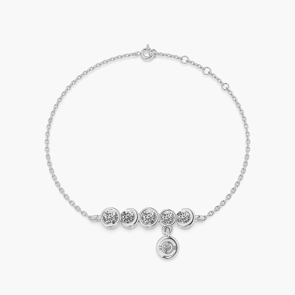 925 Sterling Silver Beat Drop Bracelet