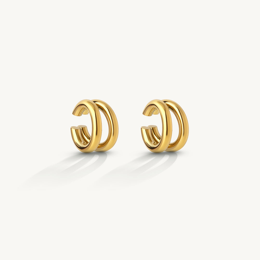 Dual Edge Cuff Earrings