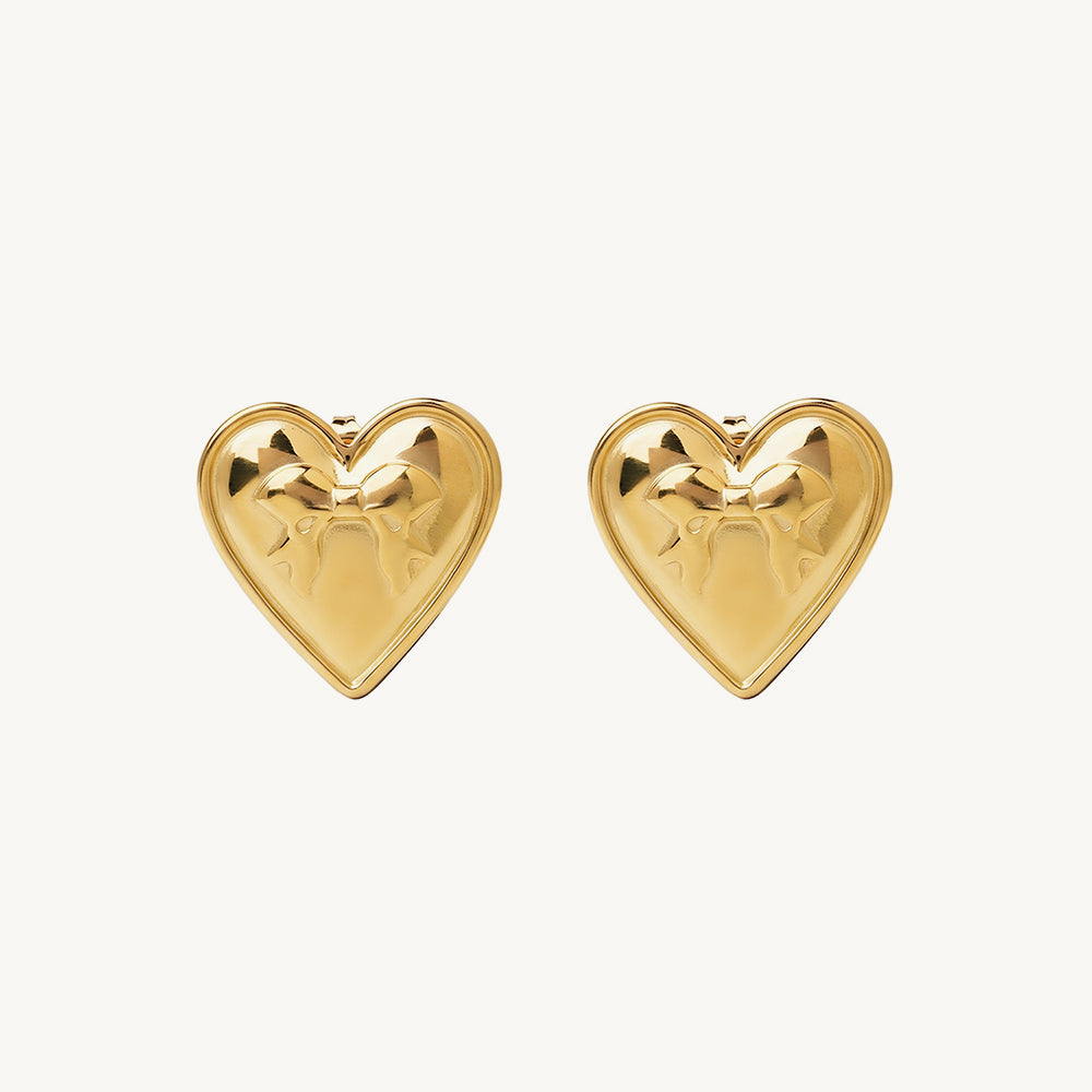 Sweet Heart Bold Stud Earrings