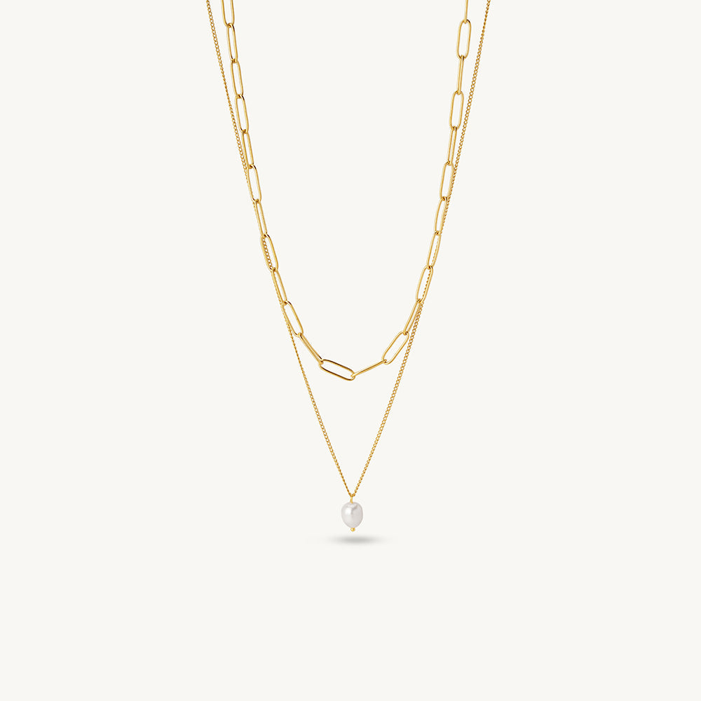 Aurelia Pearl Drop Necklace
