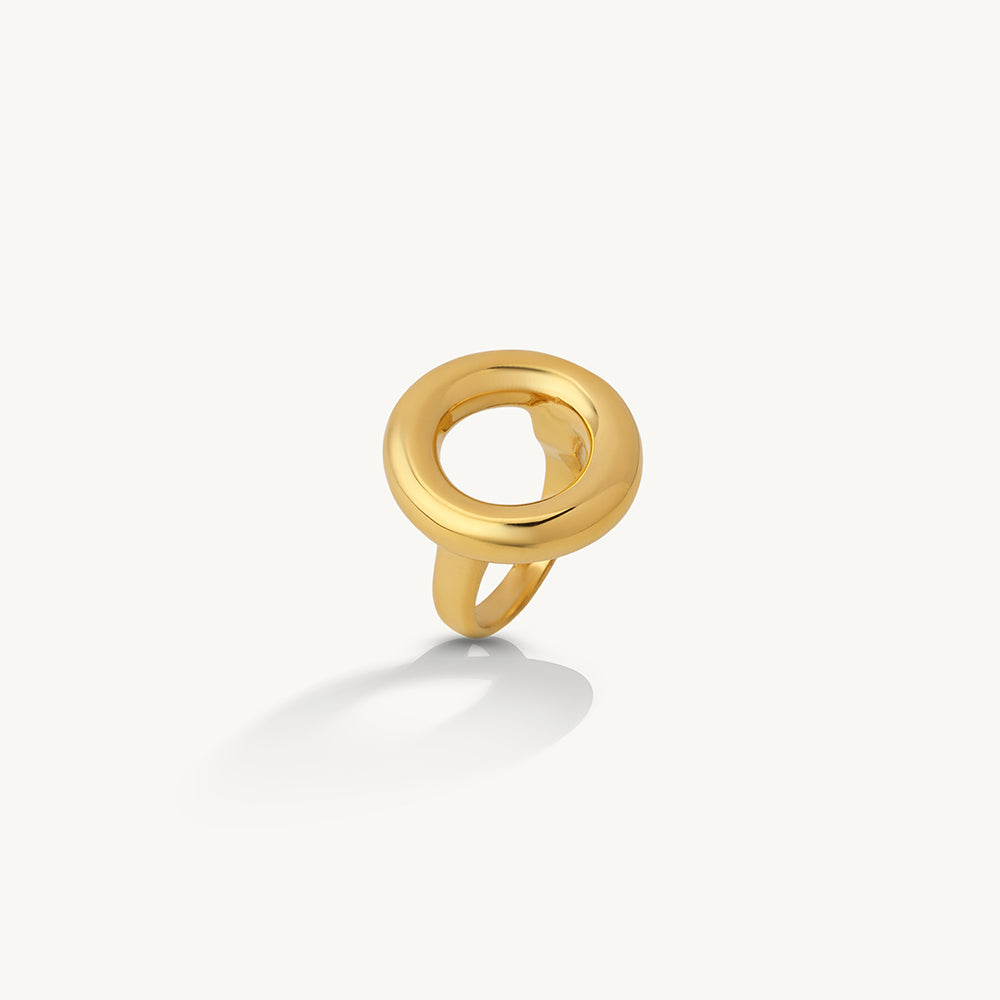 Modern Linked Gold Ring