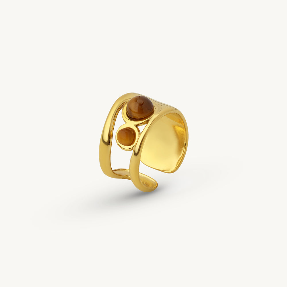 Radiant Amber Statement Ring