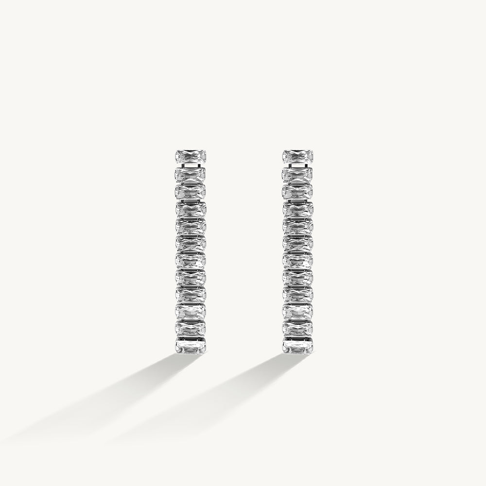 Brilliant Crystal Bar Statement Earrings