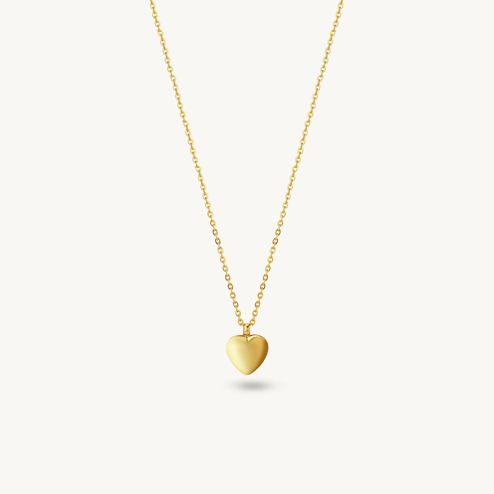 Elegant Puffy Heart Necklace