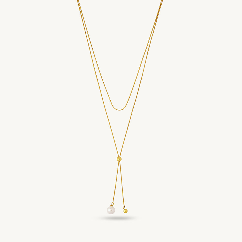 Auric Layered Pearl Necklace