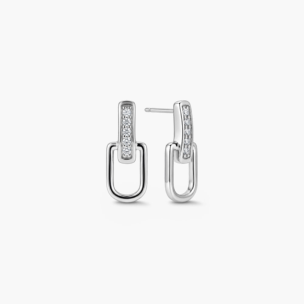 Aria Interlink 925 Sterling Silver Earrings