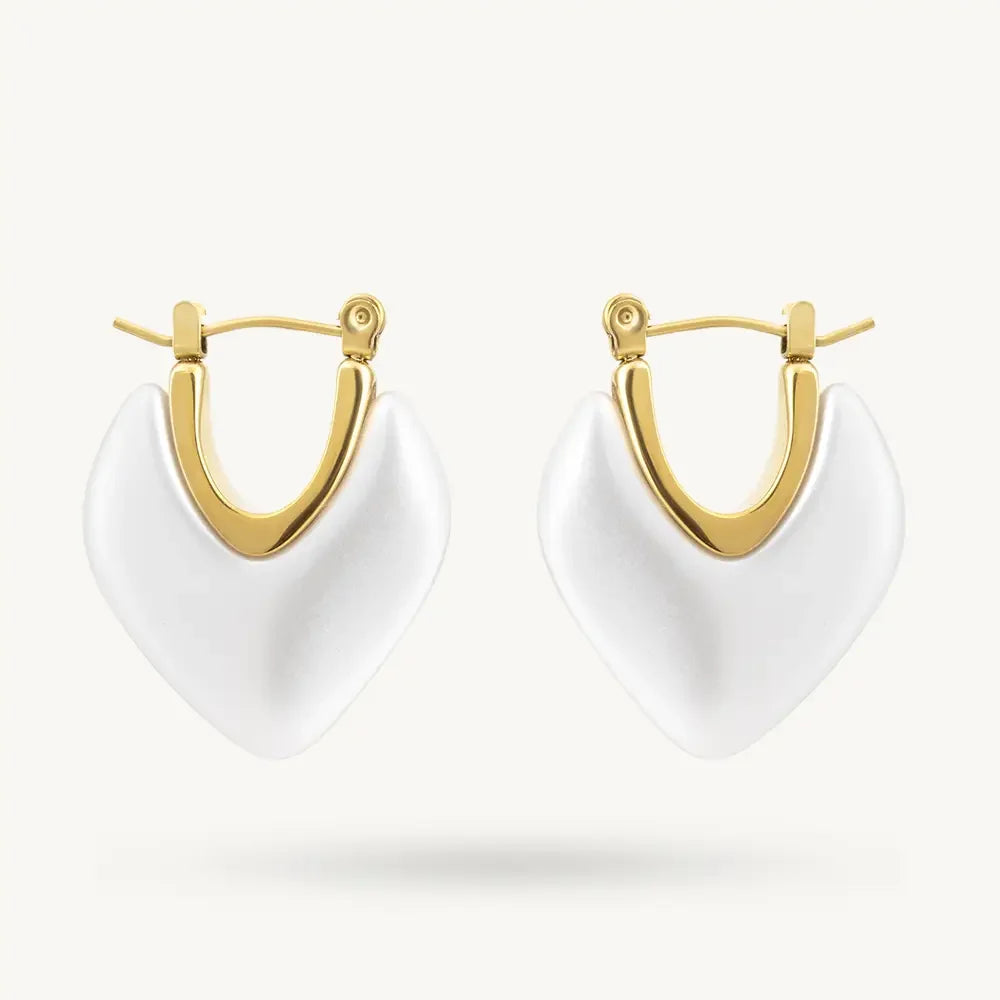 Curved Petal Hoop Earring