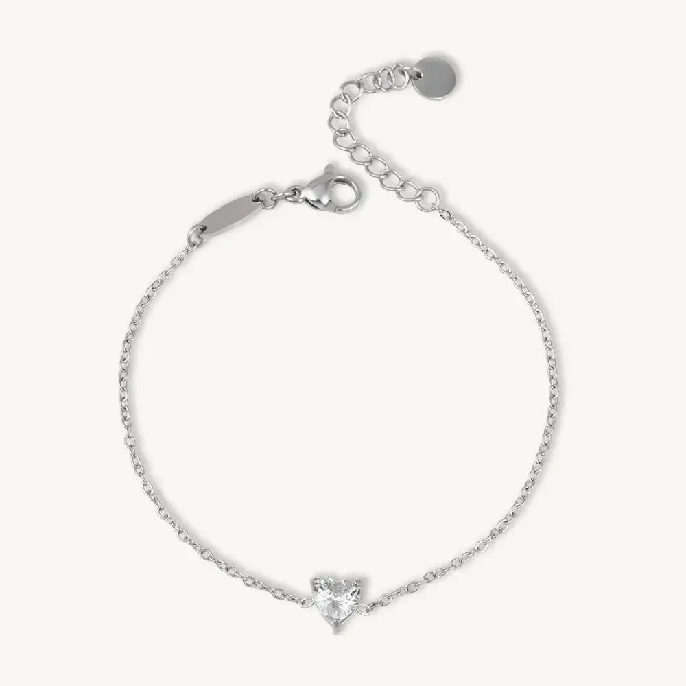 Delicate Crystal Accent Chain Bracelet
