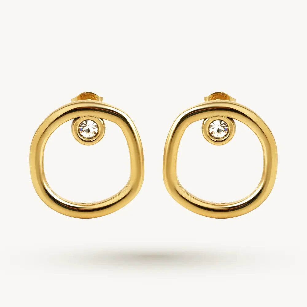 Halo Circle Crystal Stud Earring