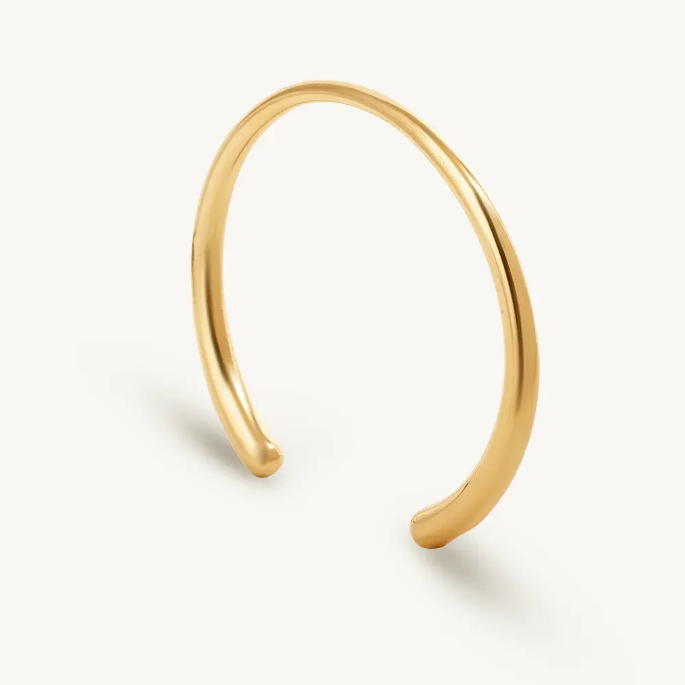 Minimal Golden Open Cuff Bracelet