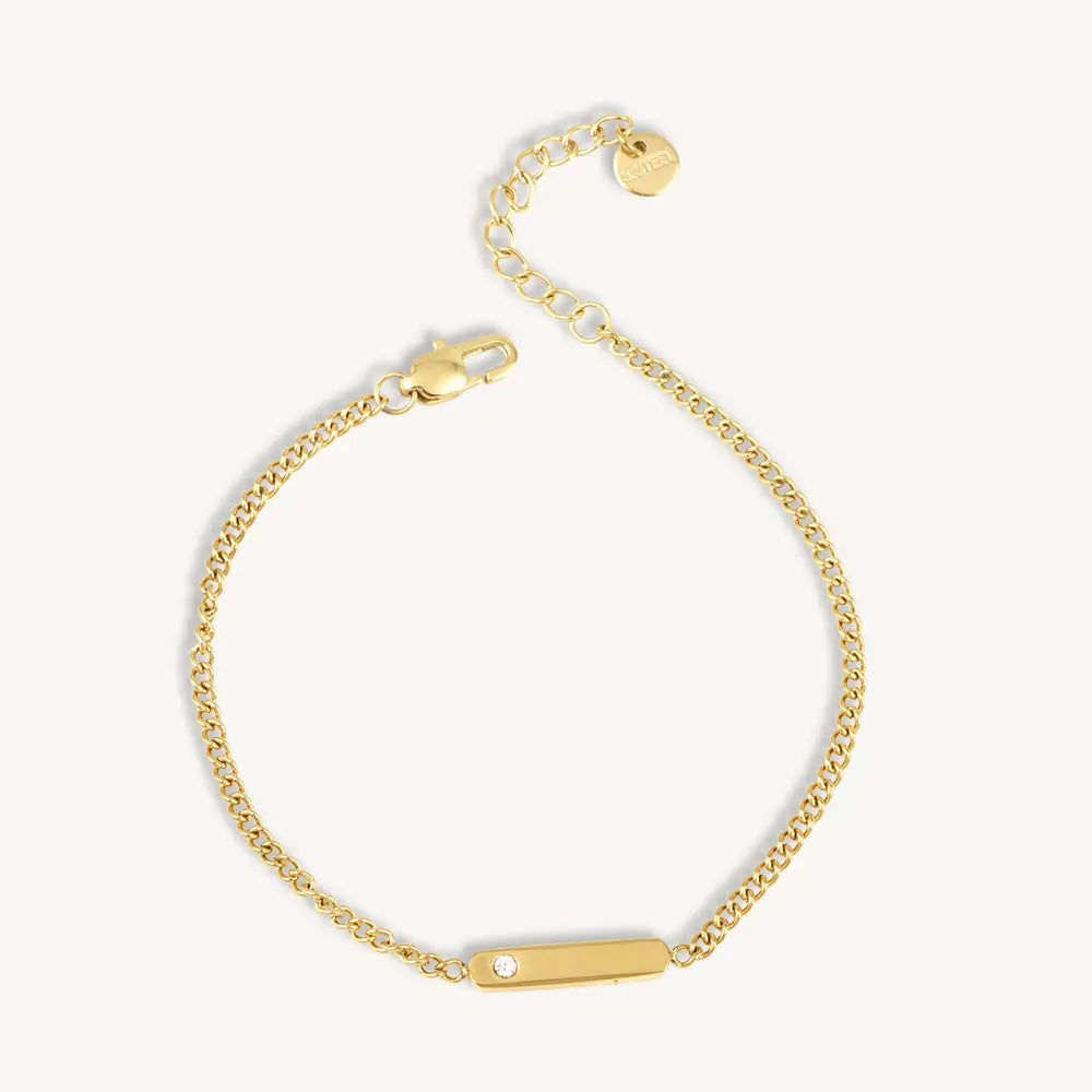 Delicate Vertical Bar Chain Bracelet