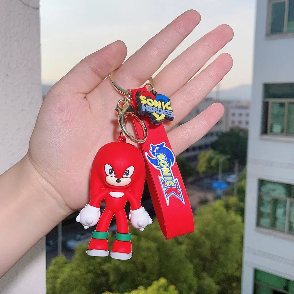 Sonic Knuckles Lanyard Keychain | Red| Silicone Keychain | High Quality |