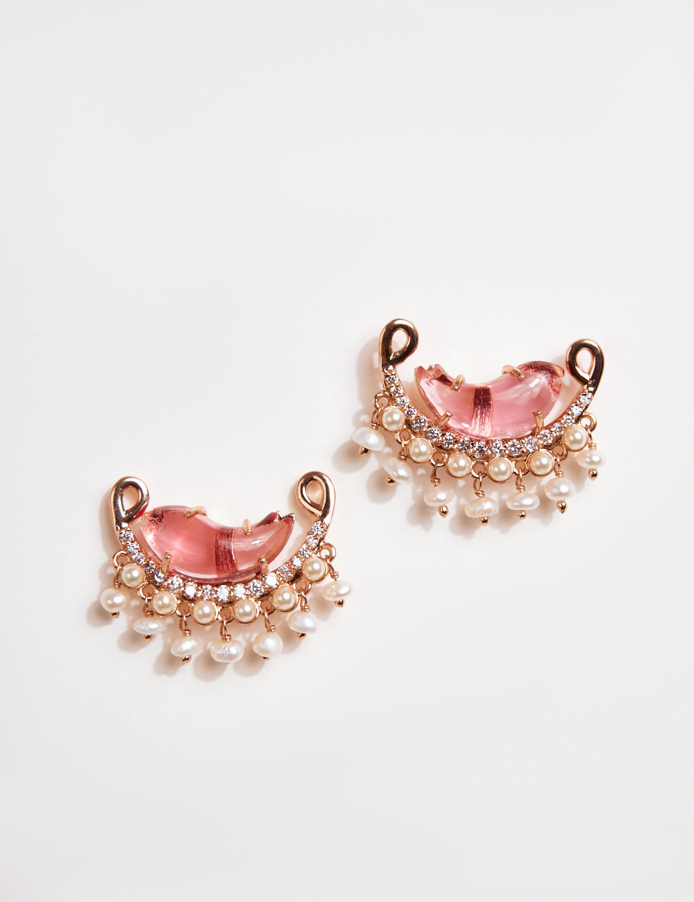 Le Cleo Stud Earrings in Vintage Rose
