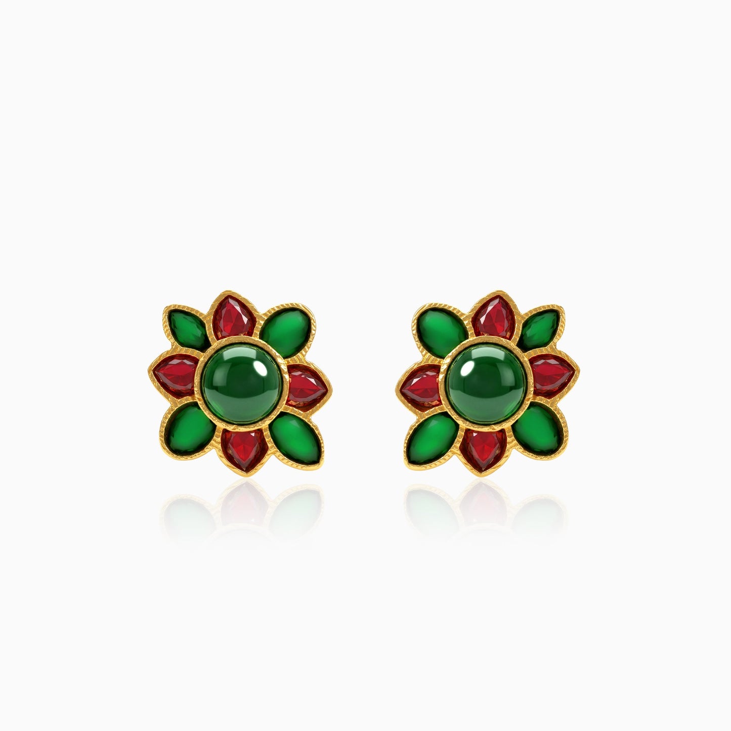 Golden Kusum Stud Earrings