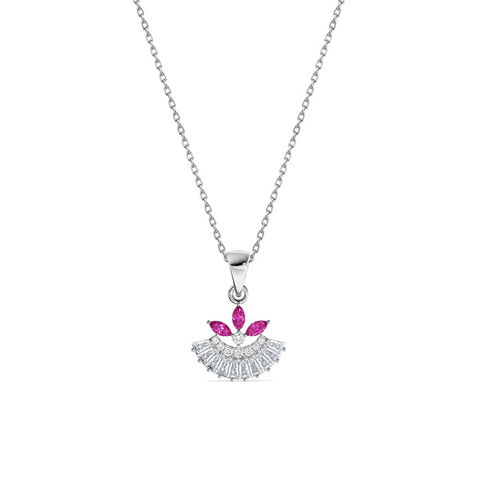 Silver Athena Spark Pendant with Link Chain