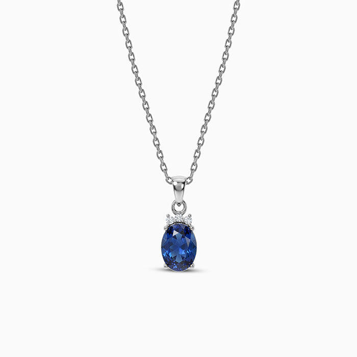 Silver Pretty Glow Pendant With Link Chain