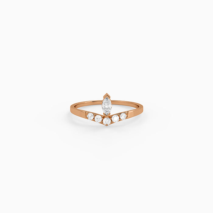 Rose Gold Aphrodite Shine Ring (Size 12)