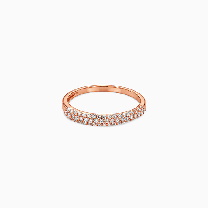 Rose Gold Sunset Spark Ring (Size 12)