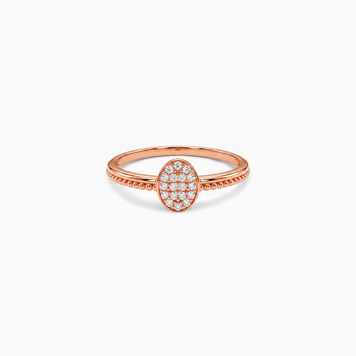 Rose Gold Oval Elegance Ring (Size 12)