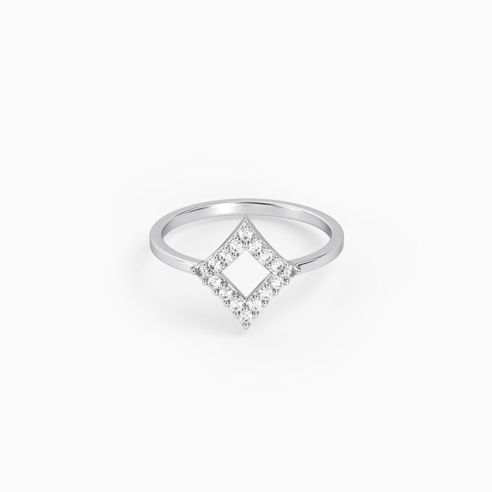 Silver Lattice Glow Ring (Size 12)