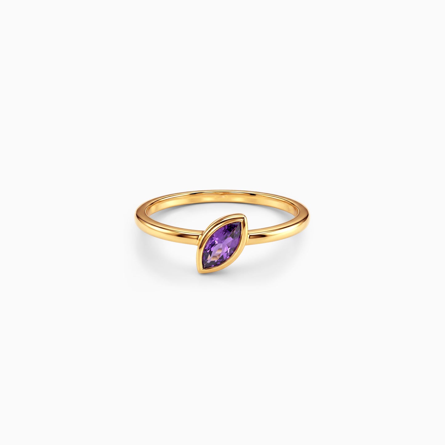 Golden Violet Solitaire Ring (Size 12)