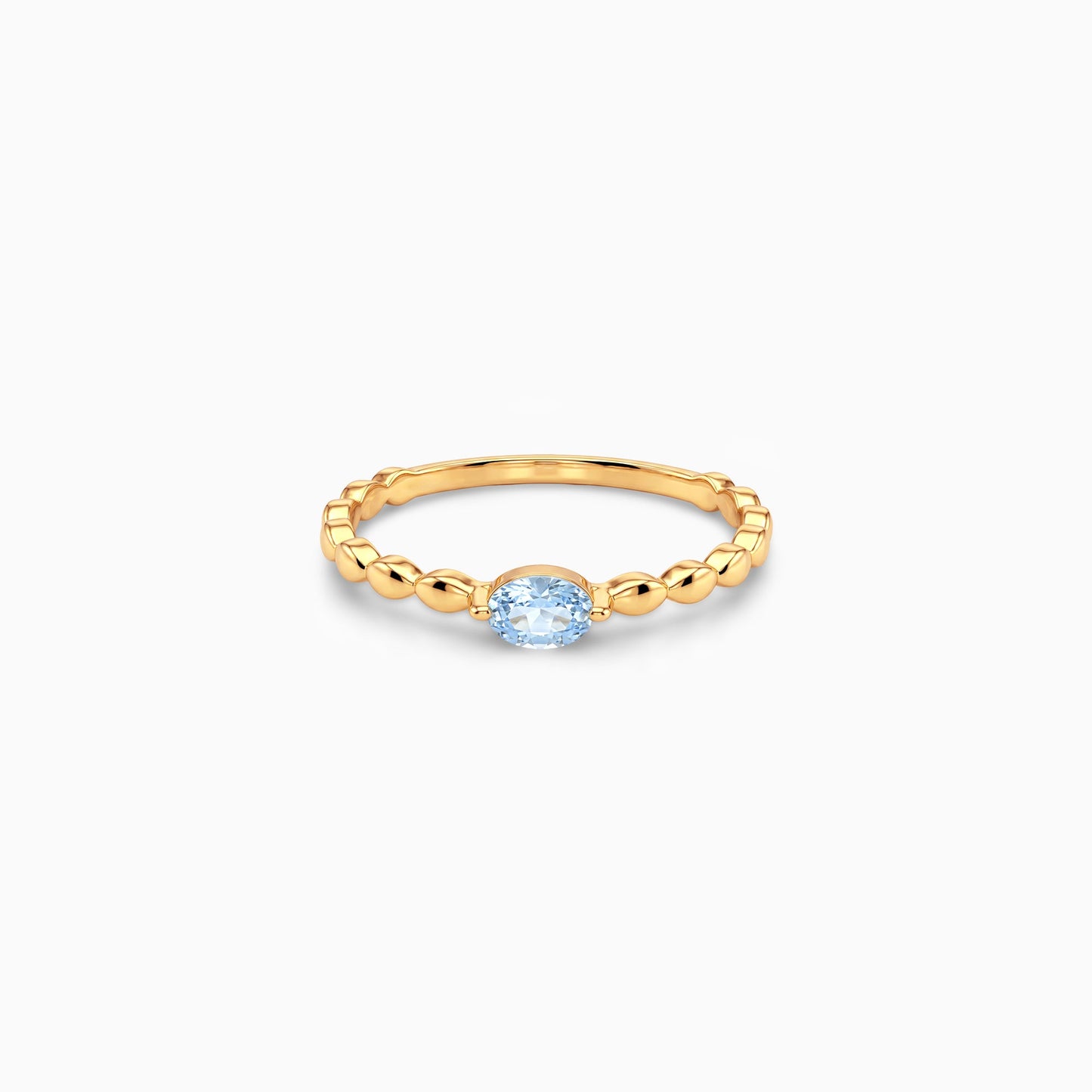 Golden Aqua Bobble Ring (Size 12)