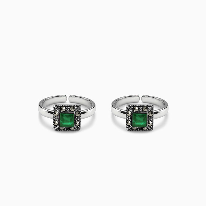 Oxidised Silver Iraja Toe Rings