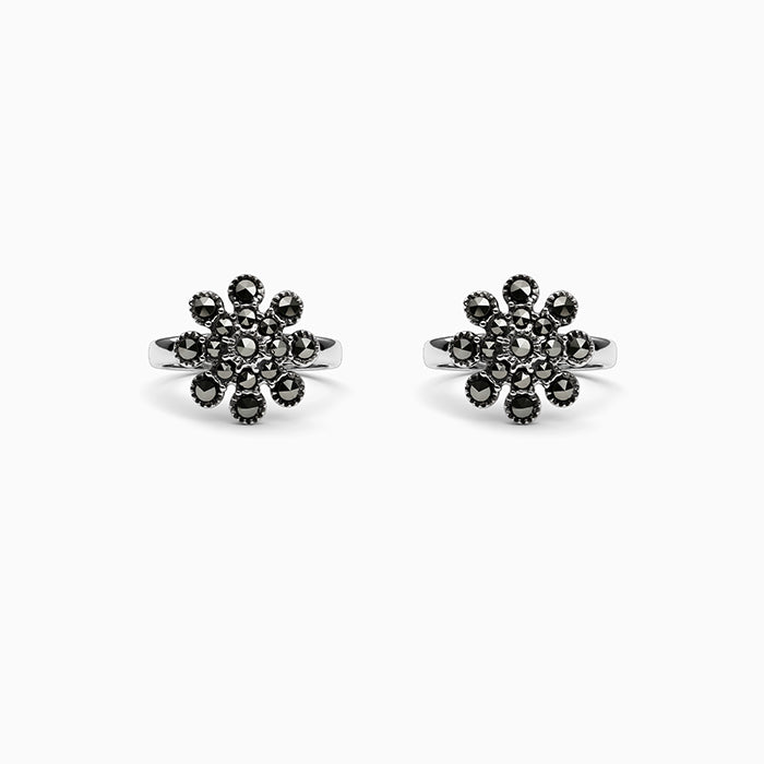 Oxidised Silver Aabha Toe Rings