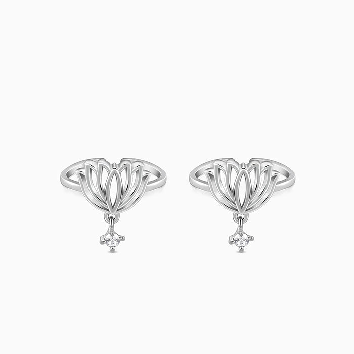 Silver Kanwal Toe Rings