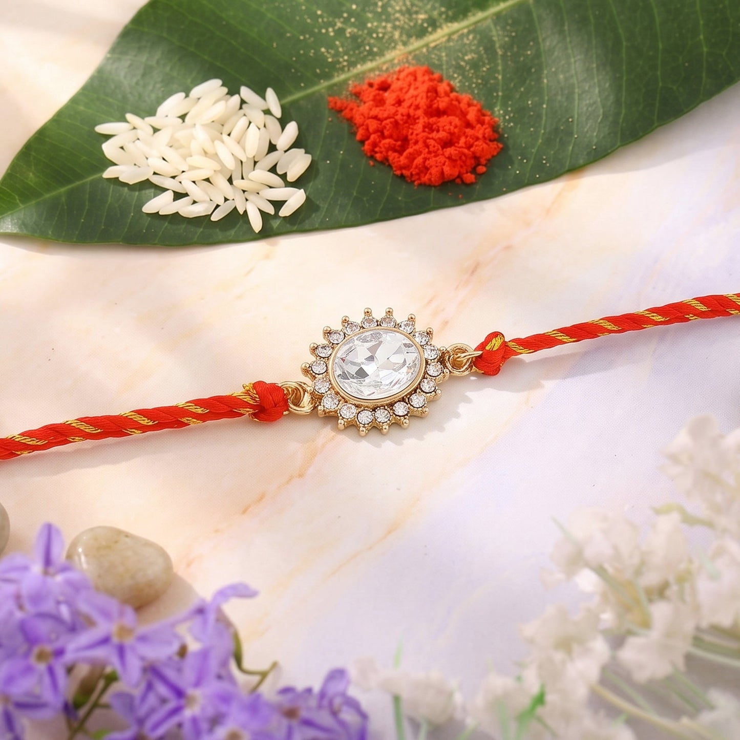 Gold Plated Sacred Sparkle Rakhi