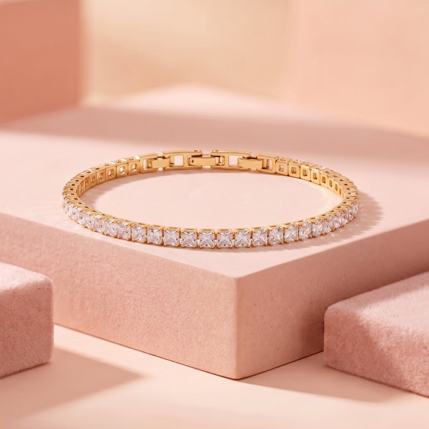 Reha Opulent Gold Tennis Bracelet