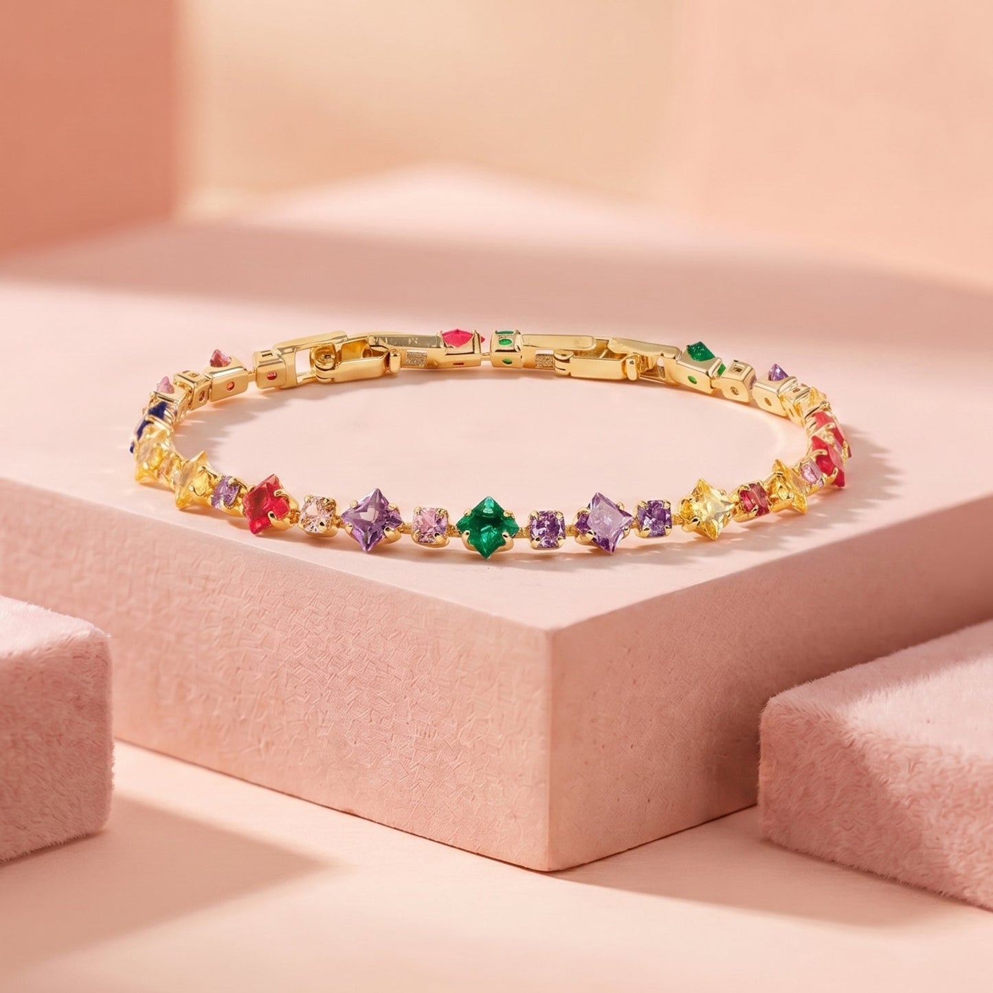 Zaina Elite Rainbow Link Bracelet