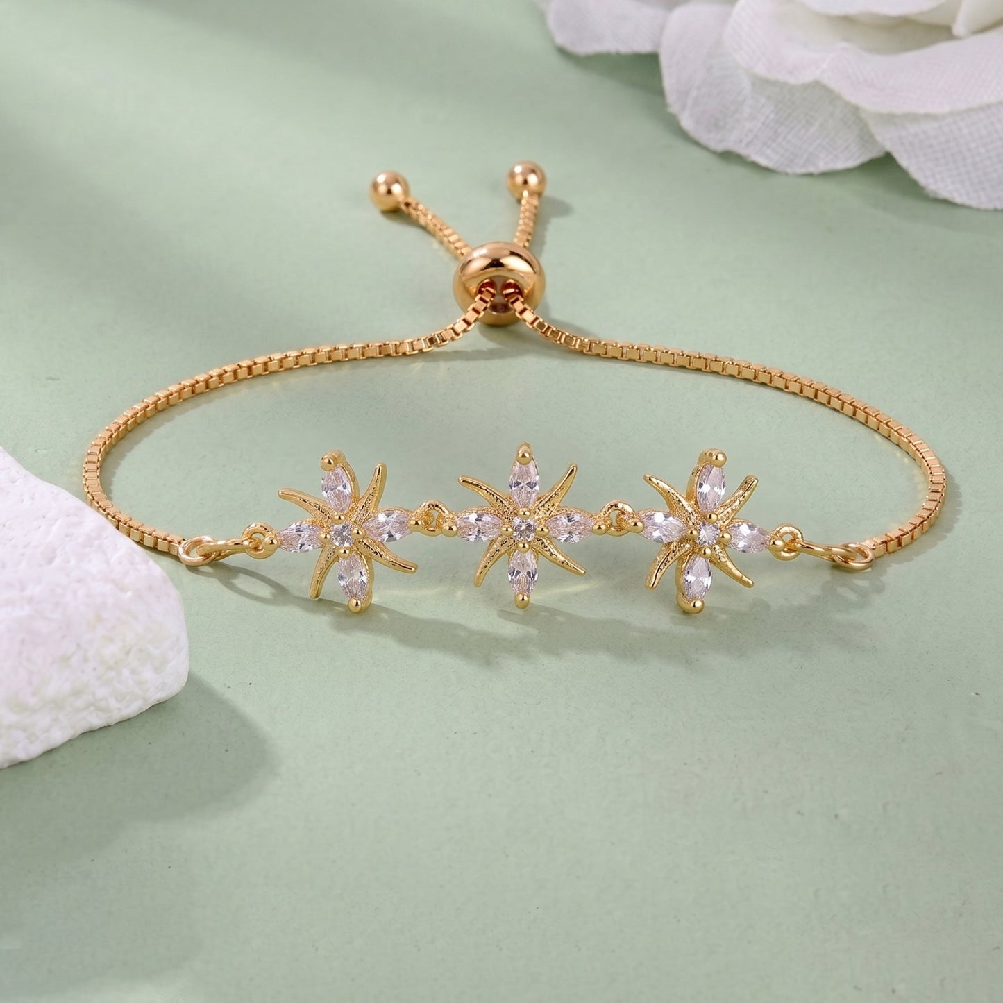 Bloom Opulence Floral Bracelet